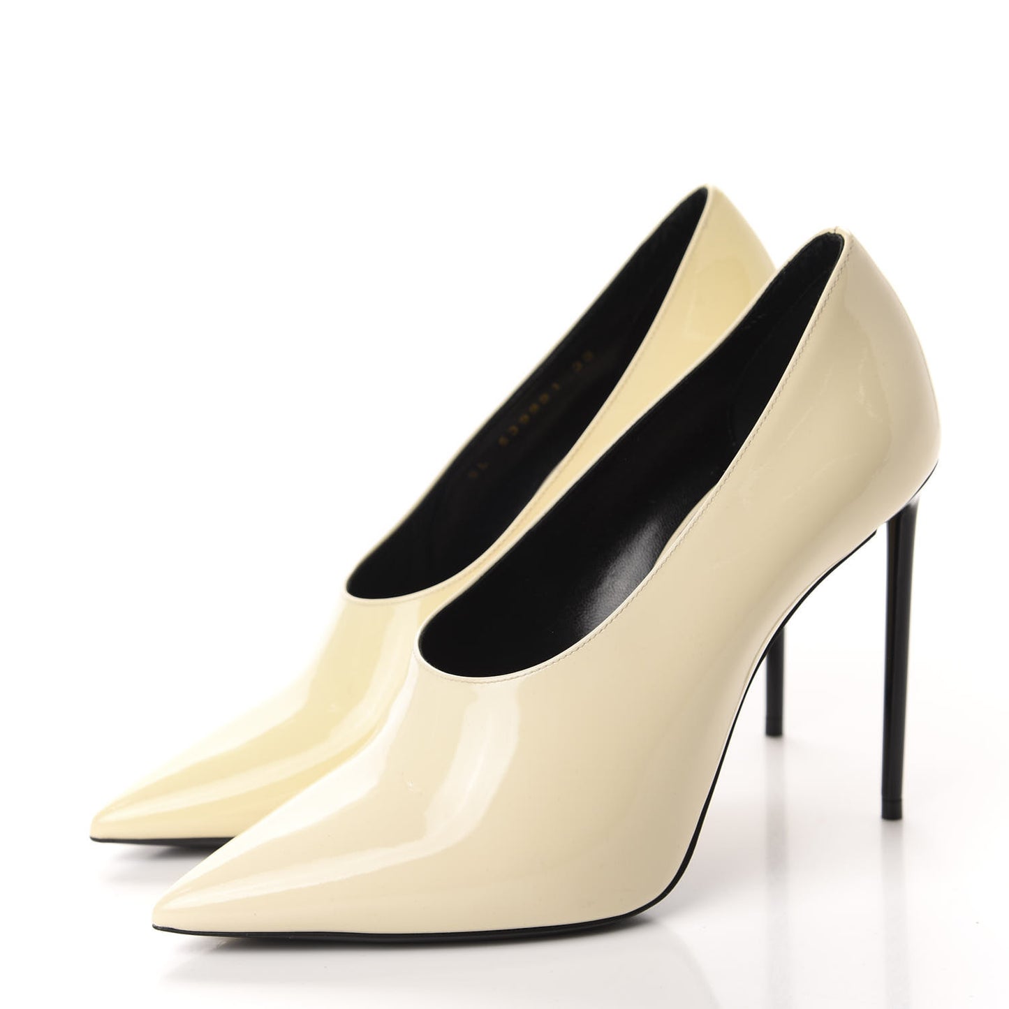 Patent Calfskin Teddy High Vamp 105 Pumps 39 Porcellana