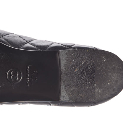 Chanel Lambskin Quilted CC Cap Toe Ballerina Flats 37.5 Navy 11 of 16