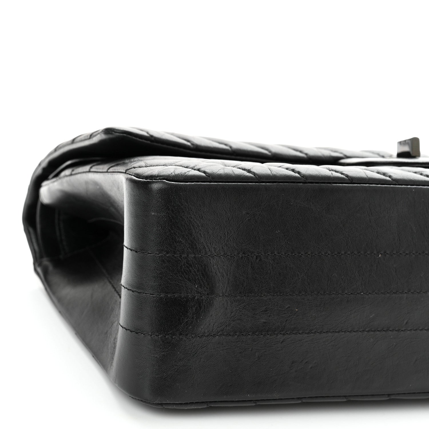 Chanel Aged Calfskin Chevron Quilted 2.55 Reissue 226 So Black 9 of 11