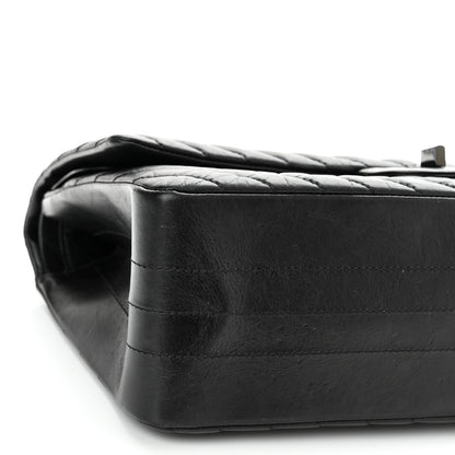 Chanel Aged Calfskin Chevron Quilted 2.55 Reissue 226 So Black 9 of 11