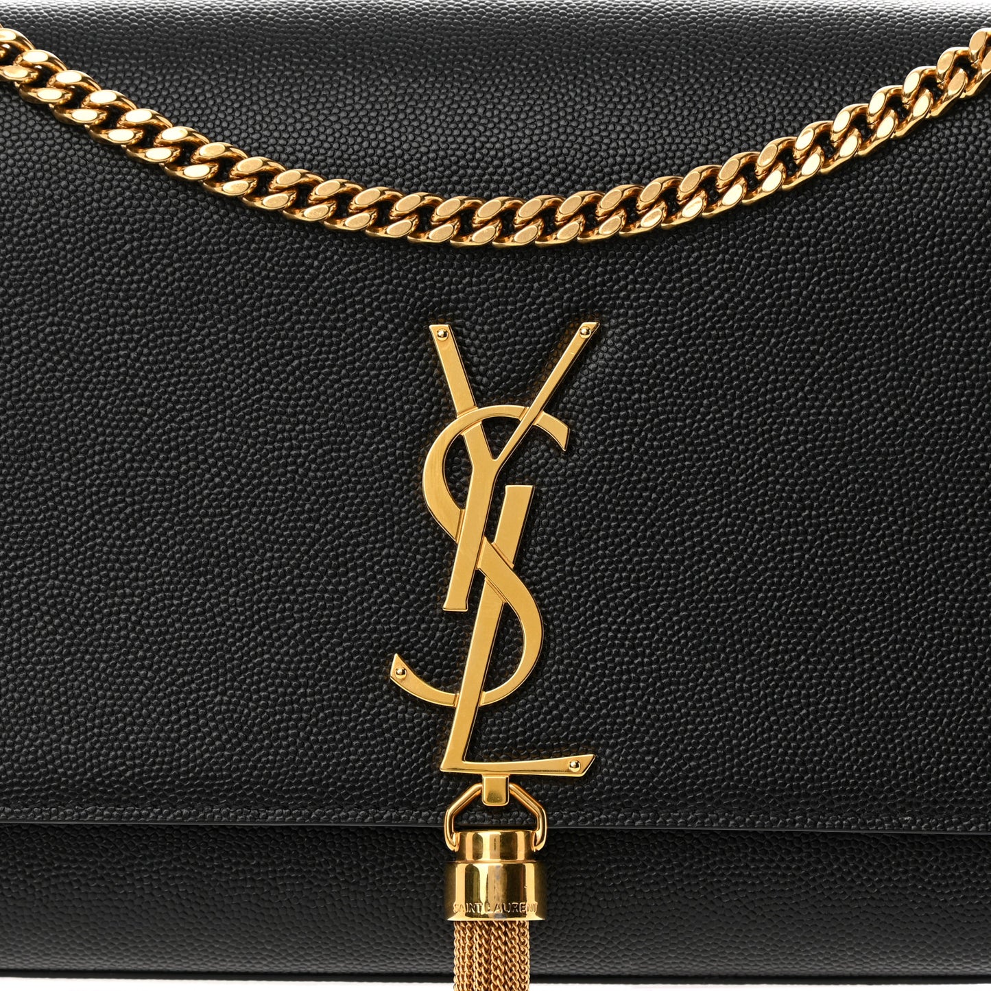 Grain De Poudre Medium Classic Monogram Kate Tassel Satchel Black