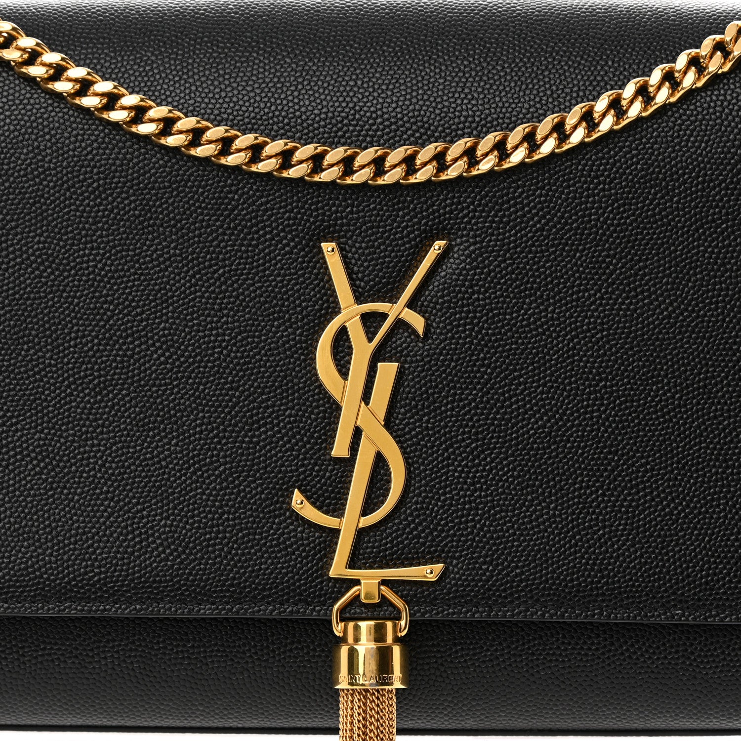 Saint Laurent Grain De Poudre Medium Classic Monogram Kate Tassel Satchel Black 8 of 14