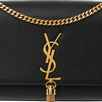 Saint Laurent Grain De Poudre Medium Classic Monogram Kate Tassel Satchel Black 8 of 14