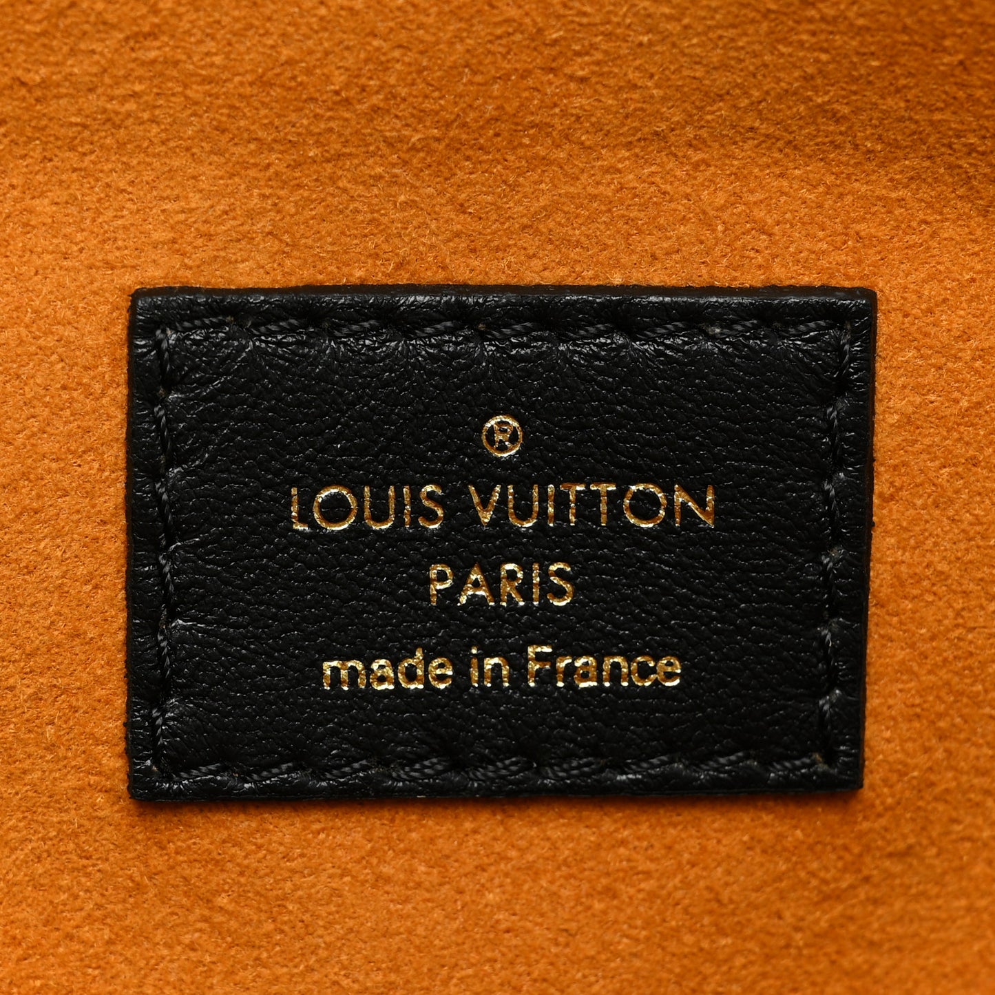 Lambskin Embossed Monogram Coussin MM Black