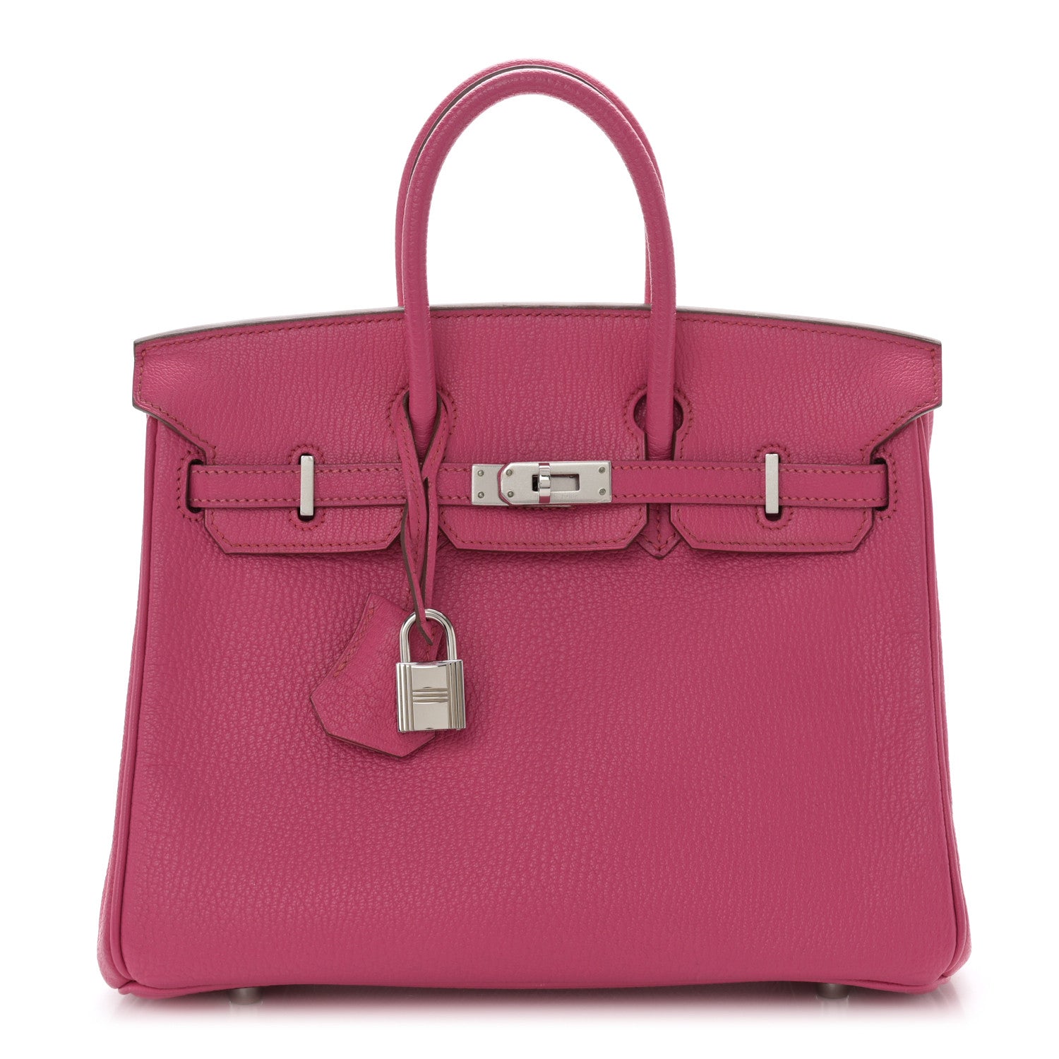 Hermes Chevre Mysore Birkin 25 Rose Shocking 1 of 14