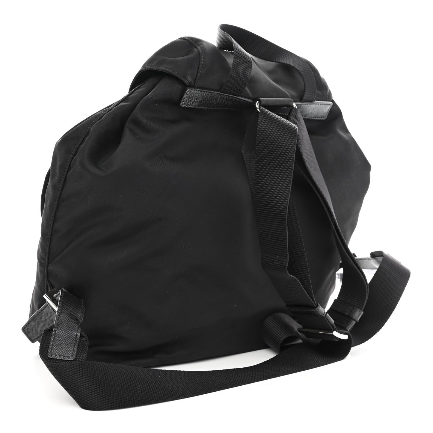 Tessuto Nylon Saffiano Medium Backpack Black