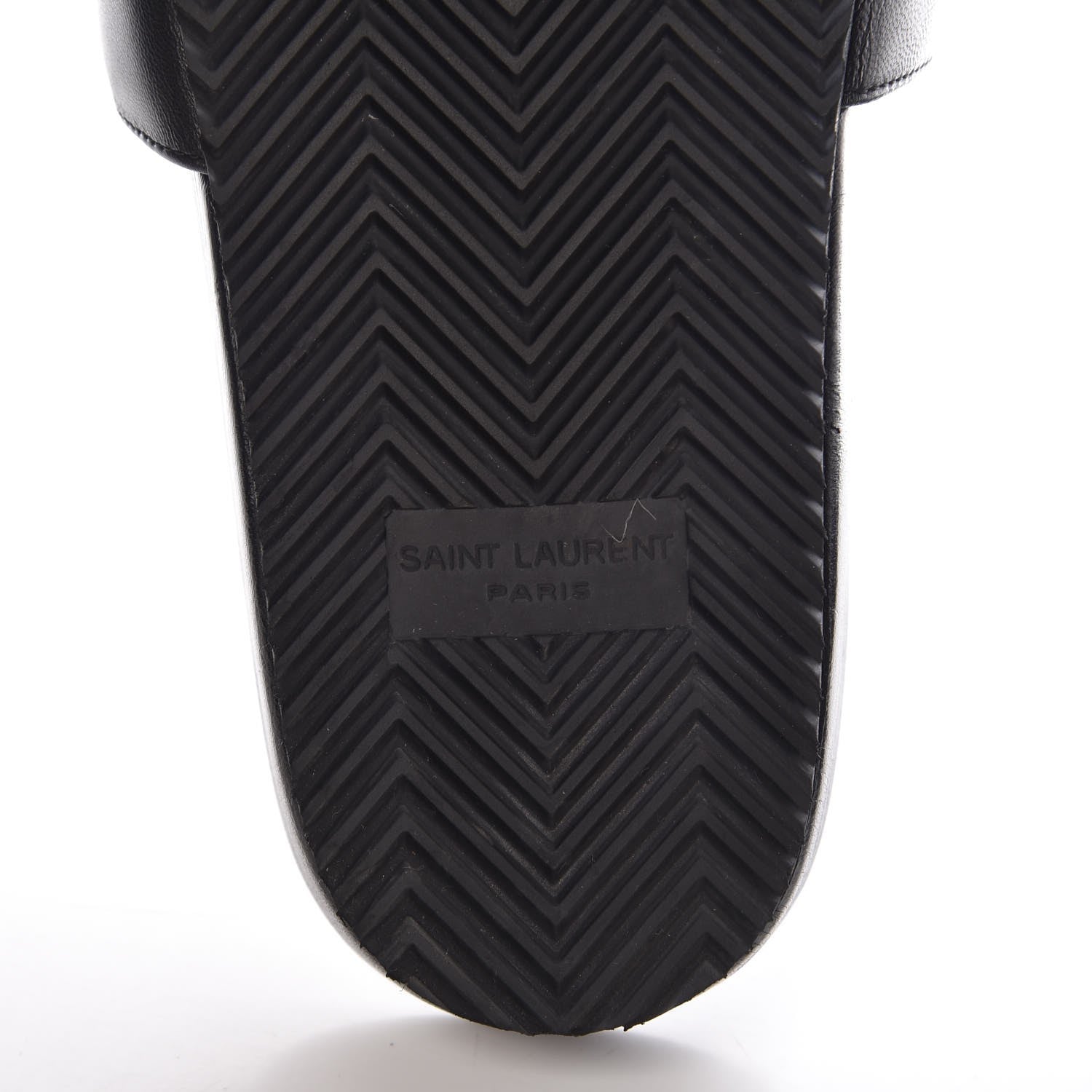 Saint Laurent Lambskin Joan Slide Sandals 38 Black 6 of 10