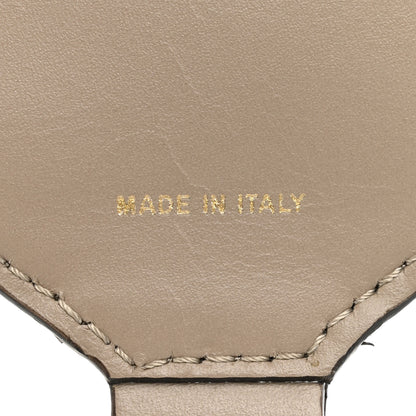 Fendi Ribbon Vitello King Logo Embossed Gingham Woven Adjustable Strap You Beige 4 of 6