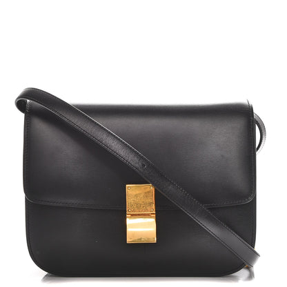 Celine Box Calfskin Medium Classic Box Flap Bag Black 1 of 7