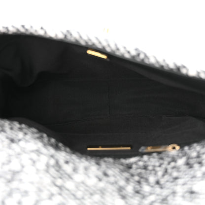 Chanel Tweed Quilted Medium Chanel 19 Flap Black White 6 of 13
