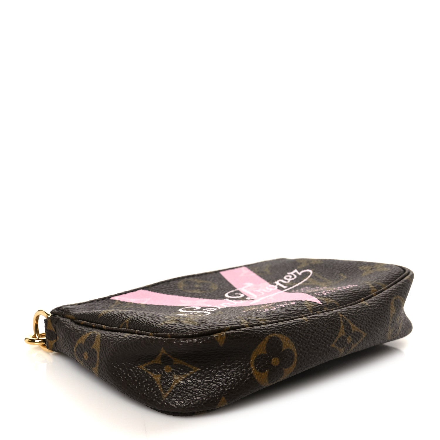 Louis Vuitton Monogram V Saint Tropez Mini Pochette Accessories Rose Ballerine 4 of 10