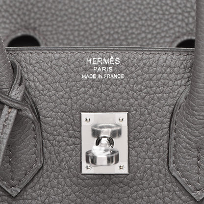 Hermes Togo Birkin 25 Etain 5 of 31