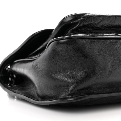 Saint Laurent Crinkled Calfskin Matelasse Monogram Medium Niki Chain Satchel Black 9 of 11