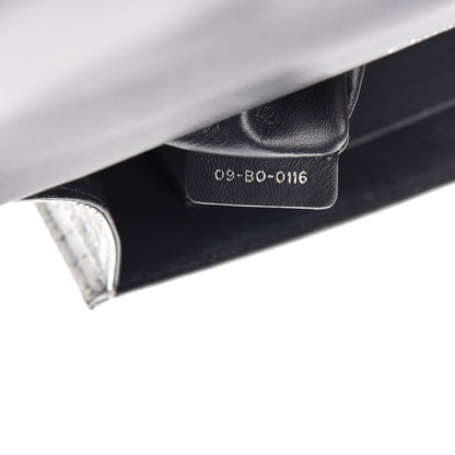 Christian Dior Metallic Patent Micro-Cannage Medium Diorama Flap Bag Silver 10 of 11