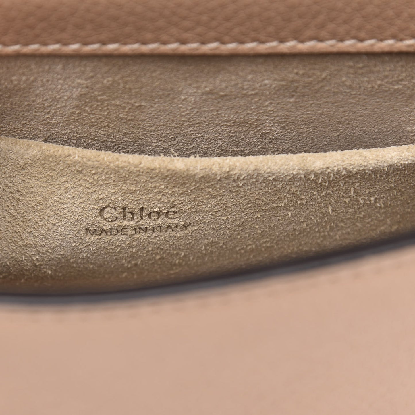 Calfskin Suede Small Nile Bracelet Bag Biscotti Beige