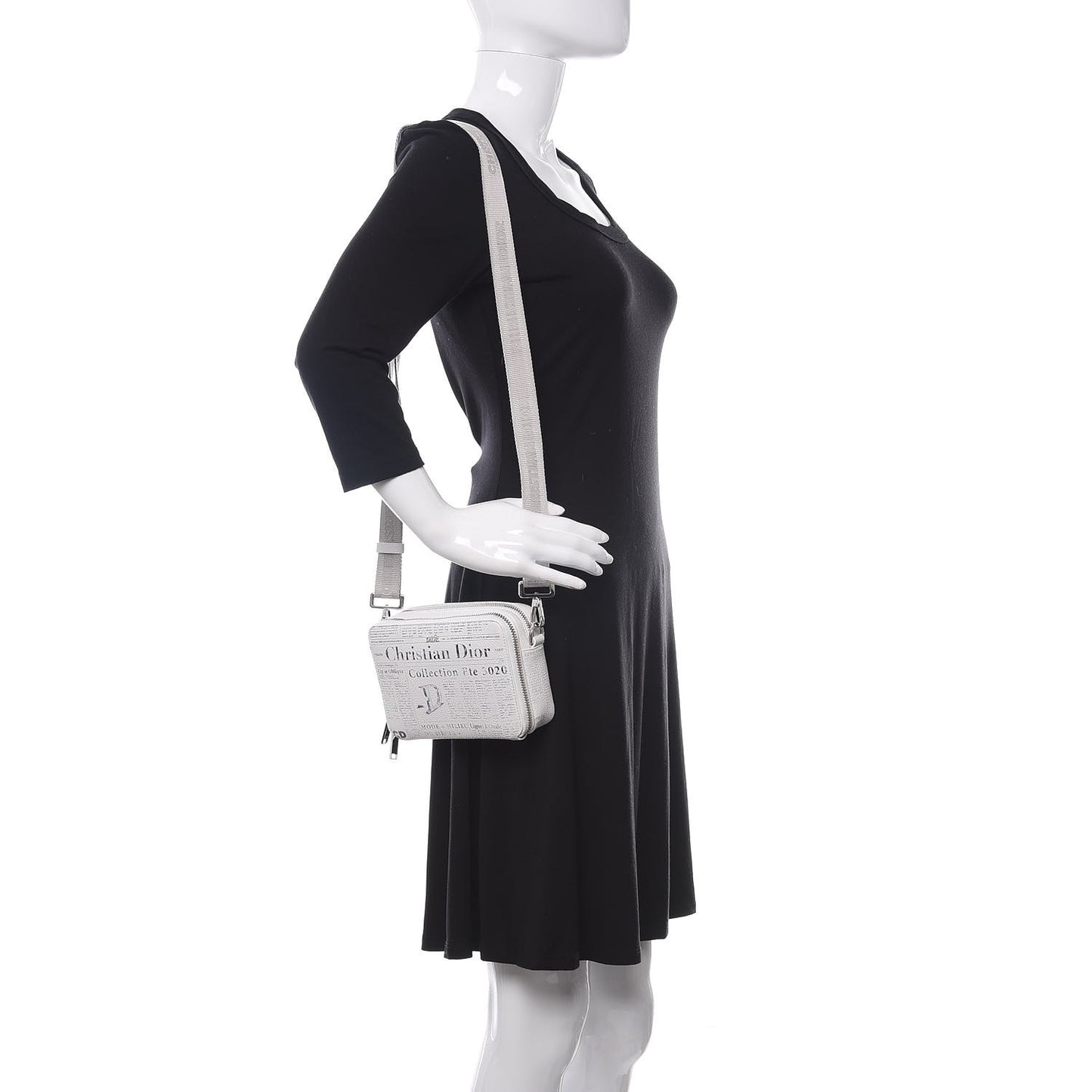 X DANIEL ARSHAM Grained Calfskin Newspaper Messenger White