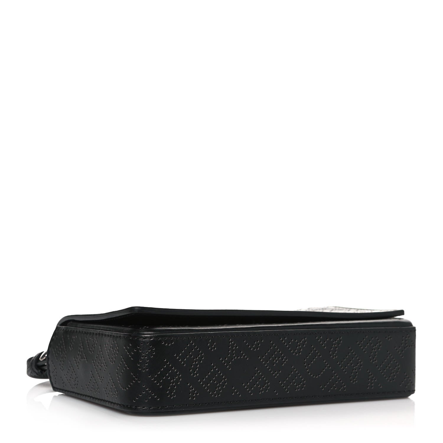 Burberry Calfskin Perforated Logo Hampshire Crossbody Black 4 of 11