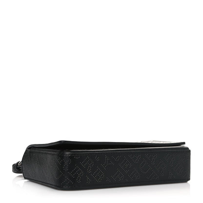 Burberry Calfskin Perforated Logo Hampshire Crossbody Black 4 of 11