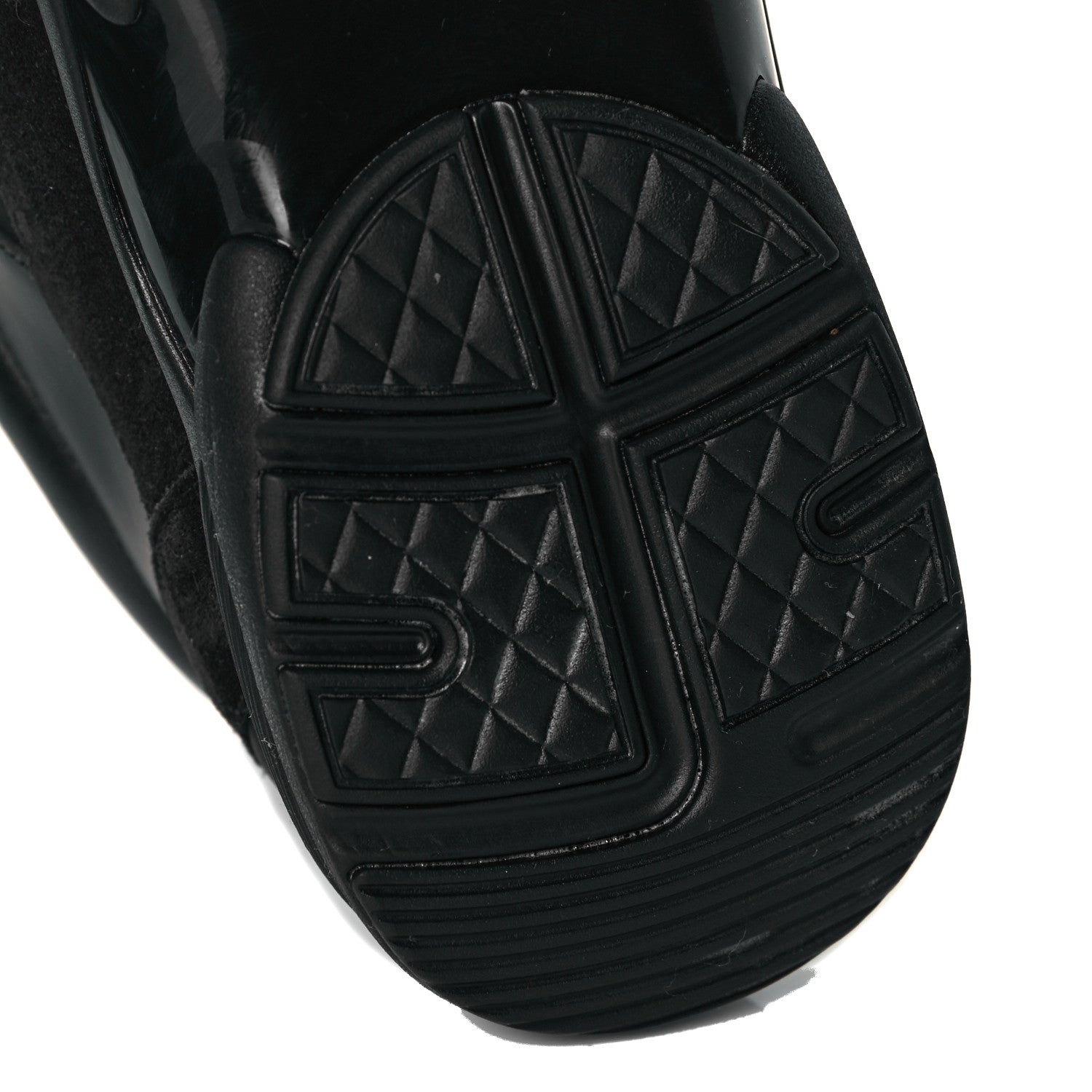 Chanel Toile Suede Calfskin CC Sneakers 40 Black 8 of 9