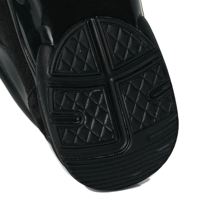 Chanel Toile Suede Calfskin CC Sneakers 40 Black 8 of 9