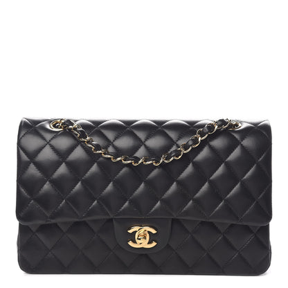Chanel Lambskin Quilted Medium Double Flap Black 1 of 14