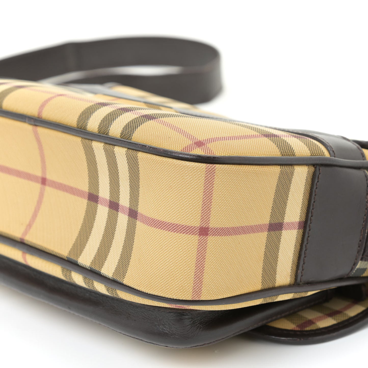 House Check Crossbody Camera Bag Antique Yellow Brown