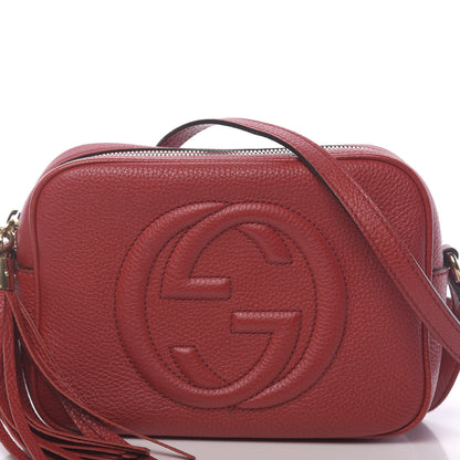 Gucci Pebbled Calfskin Small Soho Disco Bag Tabasco Red 11 of 12