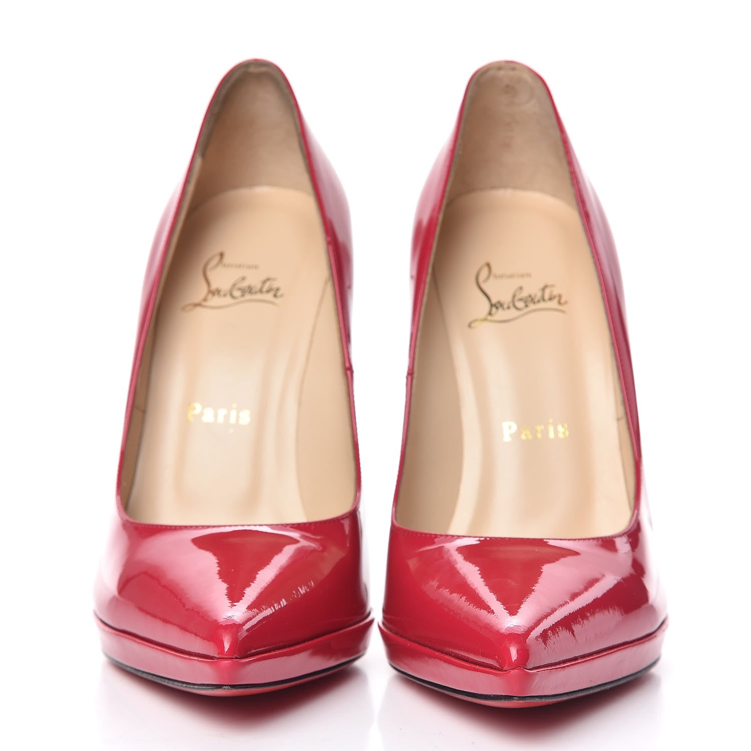 Christian Louboutin Patent Pigalle Plato 120 Pumps 38.5 Cherry 2 of 8