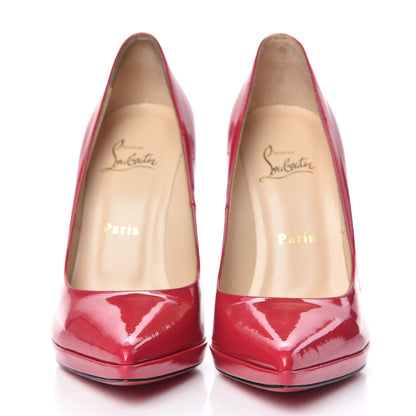 Christian Louboutin Patent Pigalle Plato 120 Pumps 38.5 Cherry 2 of 8