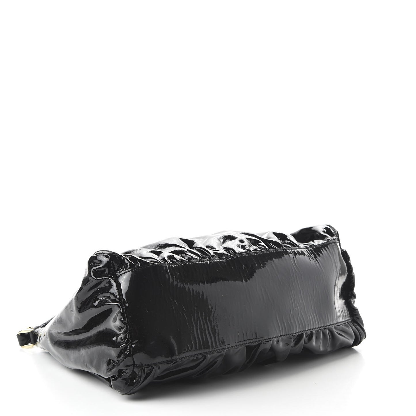 Patent Large D Ring Hobo Black