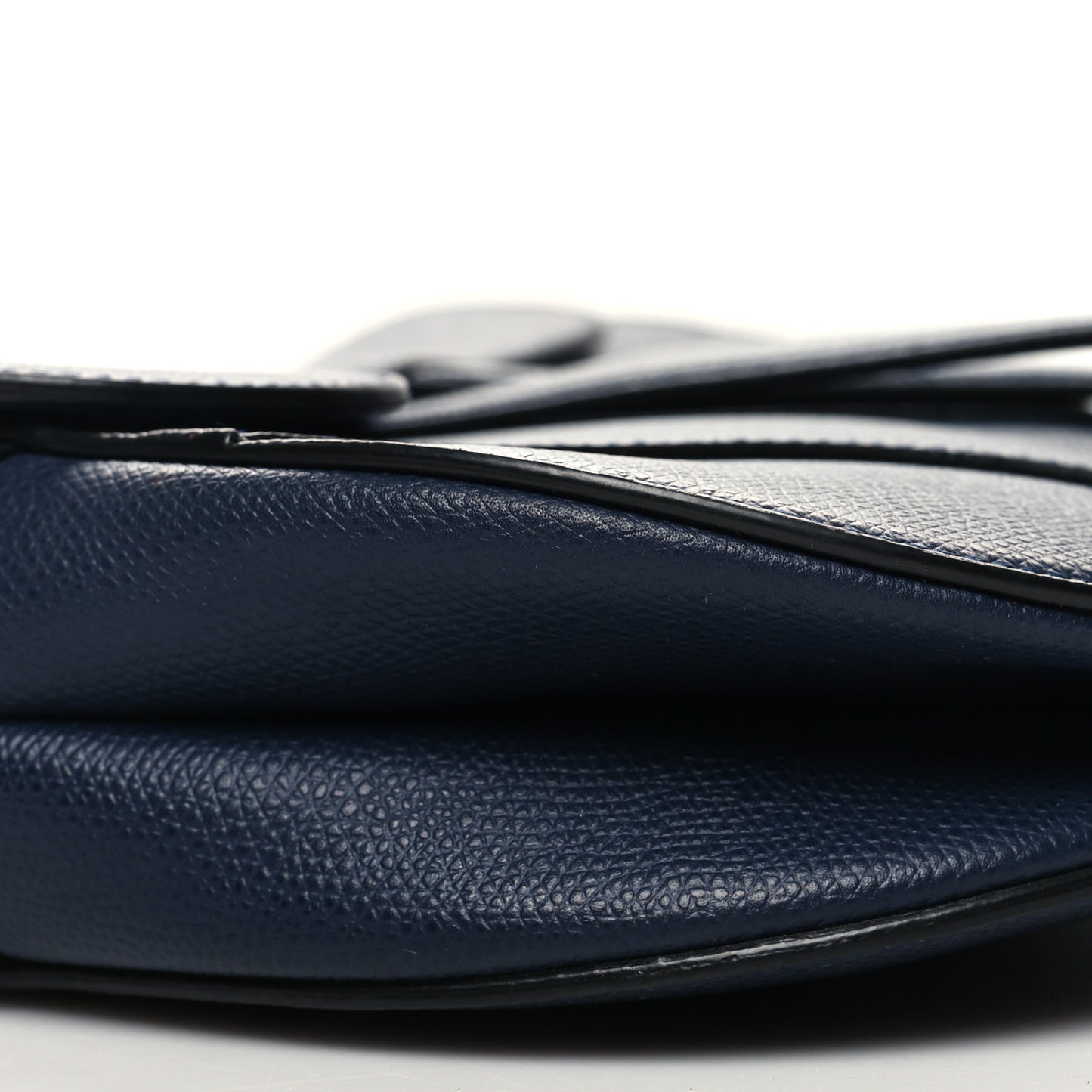 Grained Calfskin Saddle Bag Indigo Blue