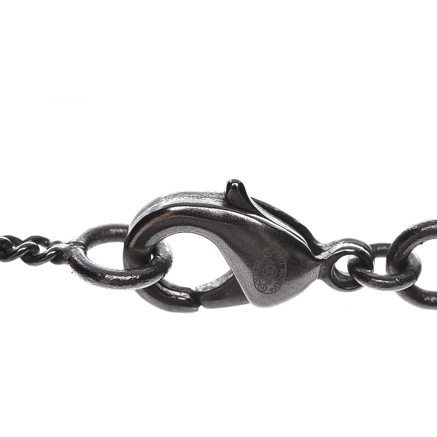 Crystal Large CC Necklace Dark Silver