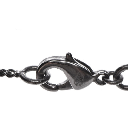 Chanel Crystal Large CC Necklace Dark Silver 7 of 8