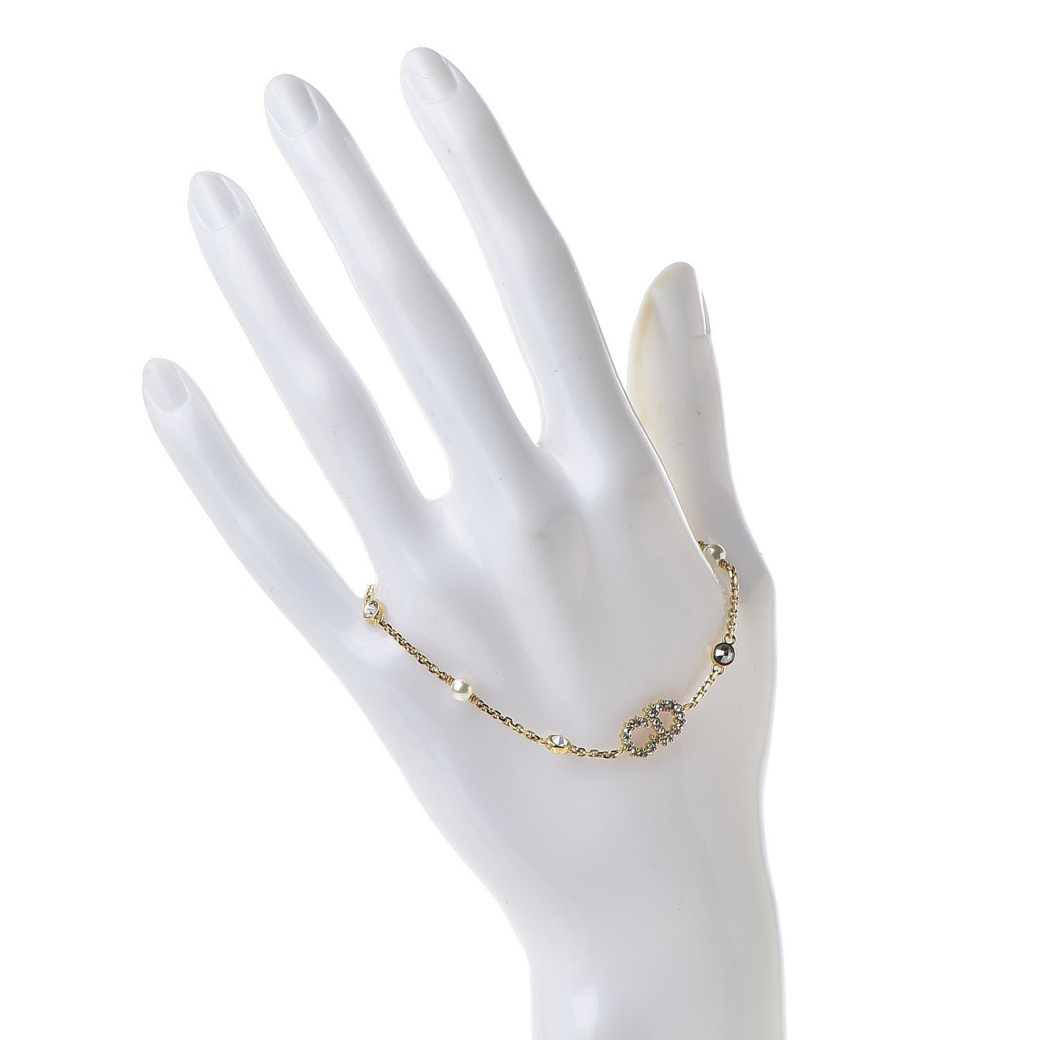 Christian Dior Pearl Clair D Lune Bracelet Gold 2 of 4