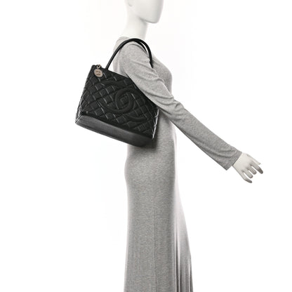 Chanel Caviar Quilted Medallion Tote Black 2 of 10