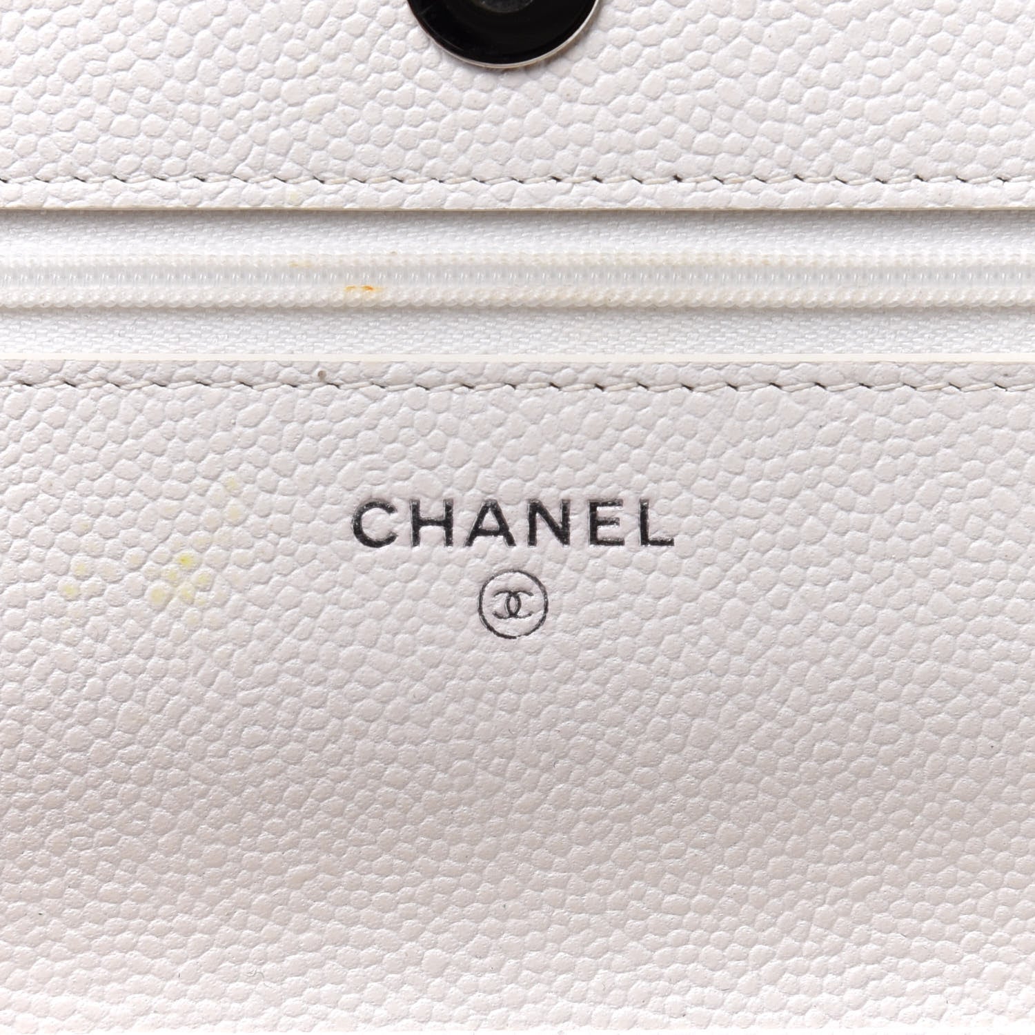 Chanel Caviar Quilted Wallet On Chain WOC White 6 of 12