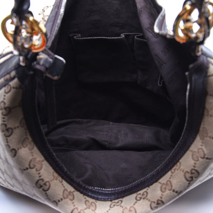 Gucci Monogram Large GG Twins Hobo Dark Brown 5 of 14