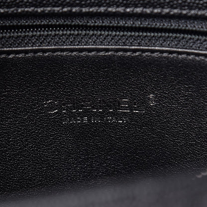 Chanel Caviar Lizard Quilted Large Coco Handle Flap Black 7 of 9