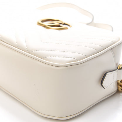 Gucci Calfskin Matelasse Small GG Marmont Chain Shoulder Bag White 9 of 9