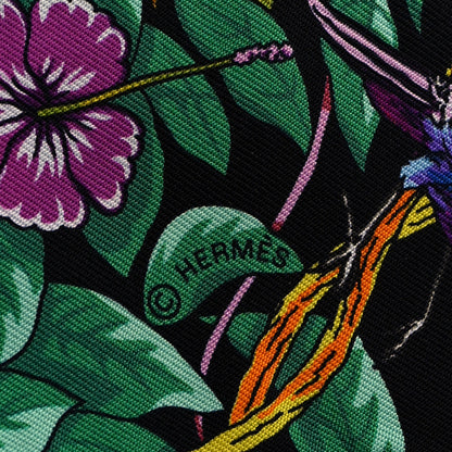 Hermes Silk Jungle Love Love Twilly Black Vert Rose Vif 4 of 4