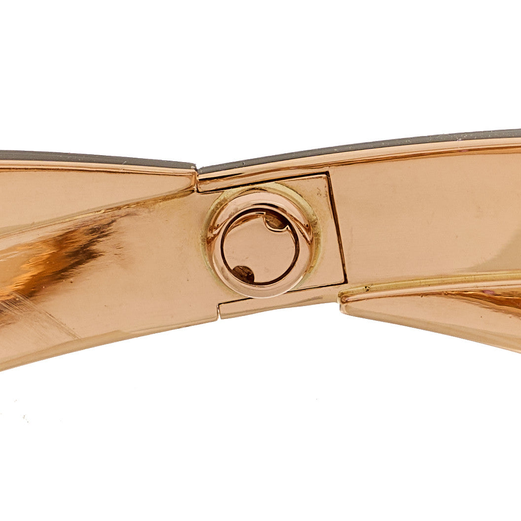 18K Pink Gold Diamond Pink Sapphire Double LOVE Bracelet 16