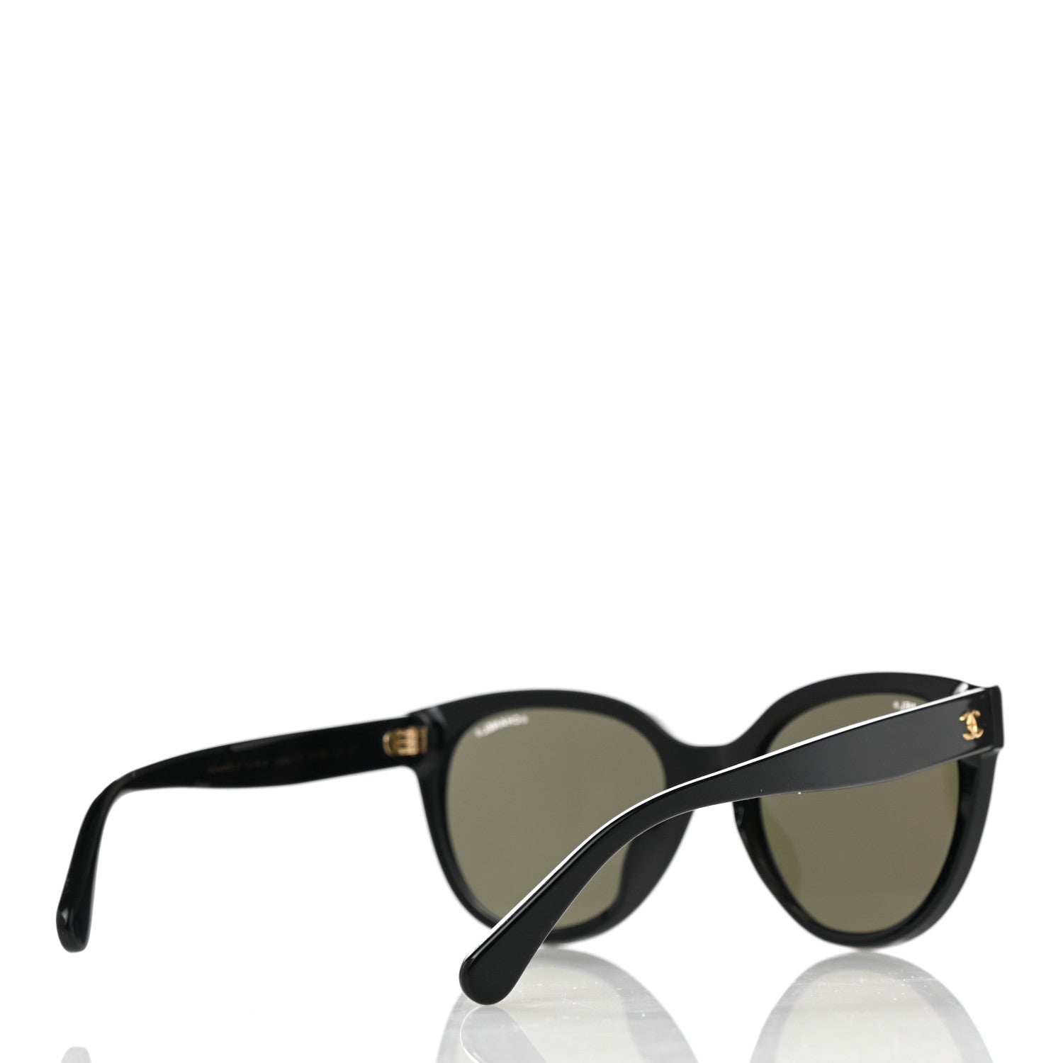 Chanel Acetate CC Butterfly Sunglasses 5414 Black Beige 4 of 7