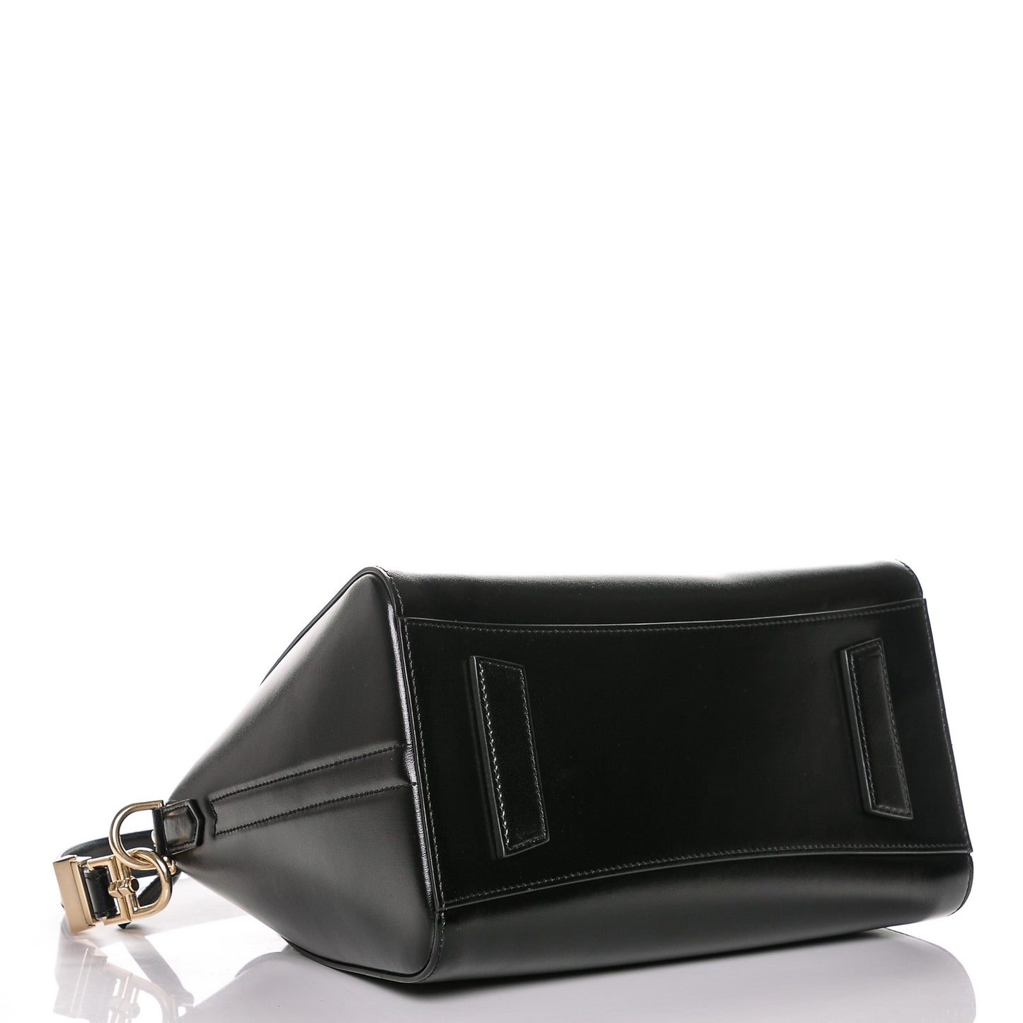 Shiny Lord Calfskin Small Antigona Black