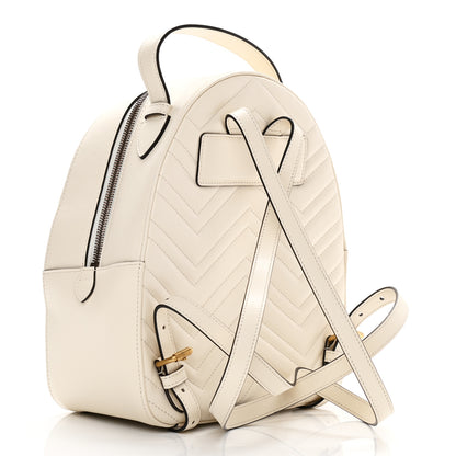 Gucci Calfskin Matelasse GG Marmont Dome Backpack White 3 of 10