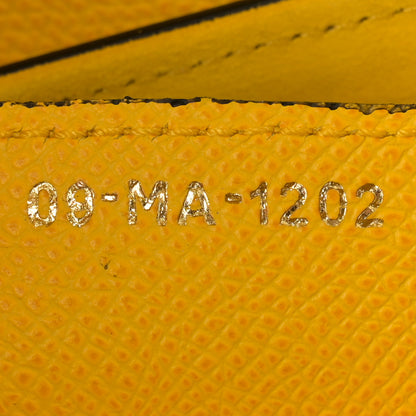 Christian Dior Grained Calfskin Saddle Bag With Strap Yellow 7 of 10