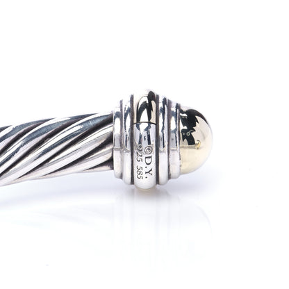 David Yurman Sterling Silver 14K Yellow Gold 7mm Cable Classics Bracelet 4 of 4