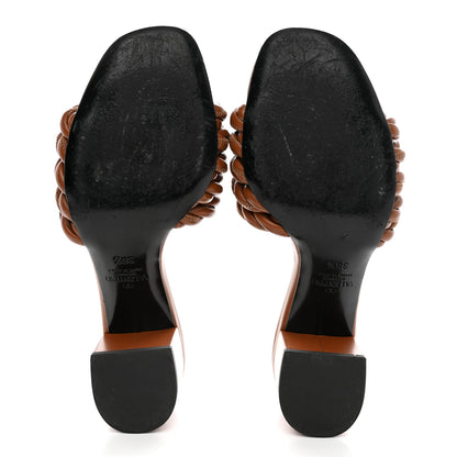 Valentino Garavani Nappa Rope 60mm Slide Sandals 36.5 Saddle Brown 5 of 16