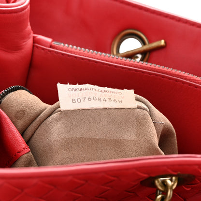 Bottega Veneta Nappa Intrecciato Medium Classic Chain Strap Tote Red 8 of 11