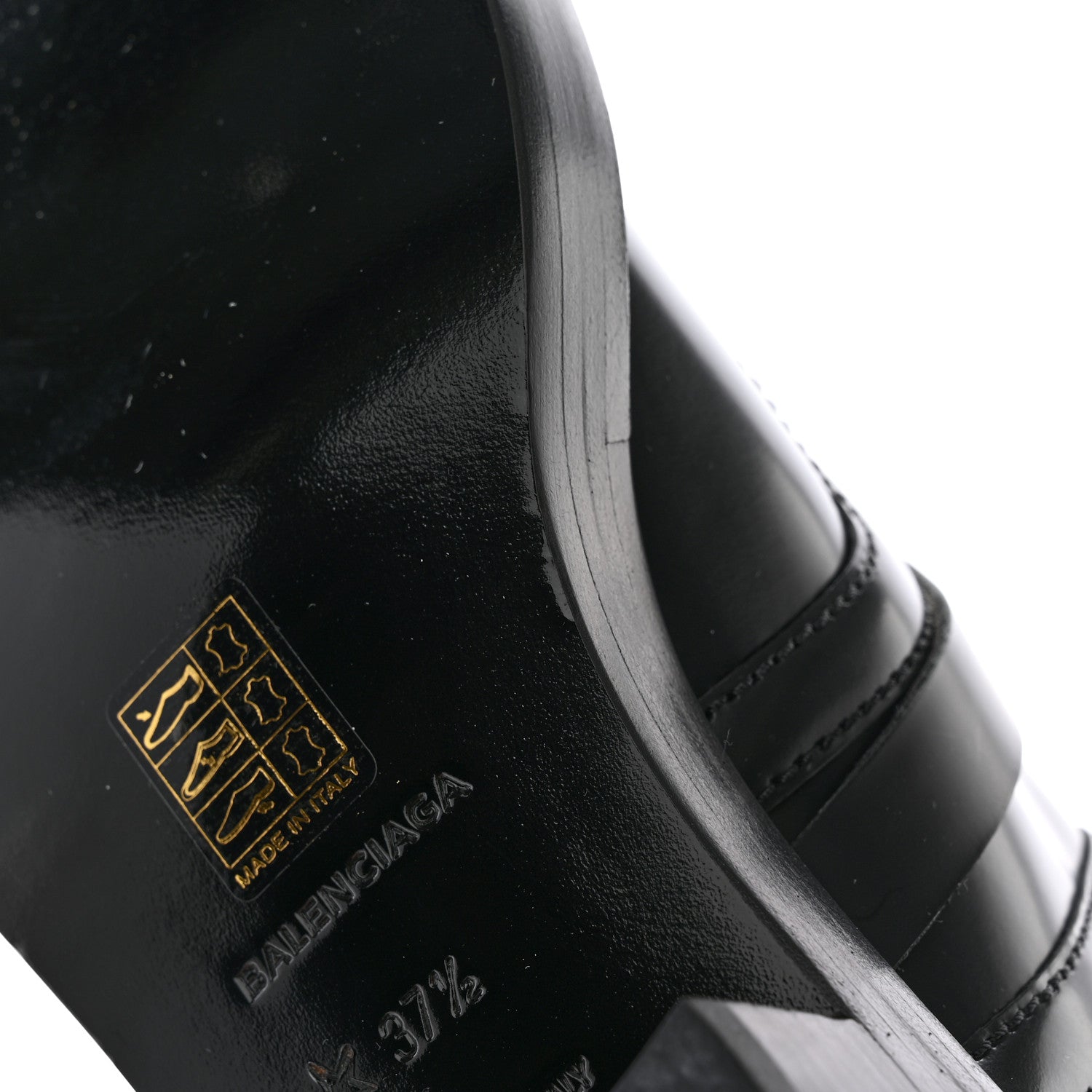 Balenciaga Brushed Calfskin Ceinture Ankle Boots 37.5 Black 12 of 15