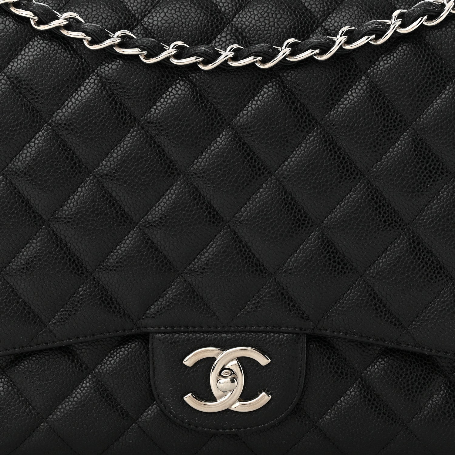 Chanel Caviar Quilted Maxi Double Flap Black 8 of 13